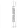 Obrazek Wąż prysznicowy 150 cm czarny