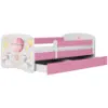 Obrazek Łóżko dziecięce Babydreams+SZ+M różowy 80x160 balonik
