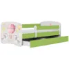 Obrazek Łóżko dziecięce Babydreams+SZ+M zielony 80x160 balonik