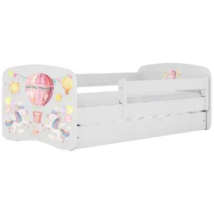 Łóżko dziecięce Babydreams+SZ+M biały 80x180 balonik