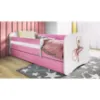 Obrazek Łóżko dziecięce Babydreams+SZ+M różowy 70x140 baletnica