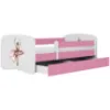 Obrazek Łóżko dziecięce Babydreams+SZ+M różowy 80x160 baletnica