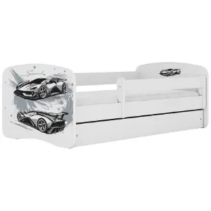 Łóżko dziecięce Babydreams+SZ+M biały 70x140 auto