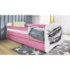 Obrazek Łóżko dziecięce Babydreams+SZ+M różowy 80x180 auto