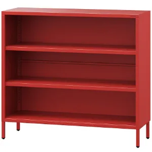 Regał Metalowy Niski Luca Modern Red
