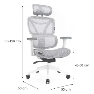 Obrazek Krzesło Obrotowe Control Series Lv0655 Biały