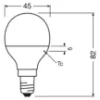 Obrazek Żarówka LED Osram E14 P45 4,9W 2700K 2szt