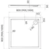 Obrazek Brodzik kwadratowy  80X80X5 Corrina 3.060