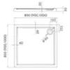 Obrazek Brodzik kwadratowy 90x90x5 Espera AQM261