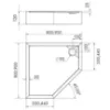 Obrazek Brodzik pięciokątny Black Stone 80x80x12 Espera Plus AQM4697CST