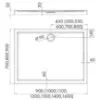 Obrazek Brodzik prostokątny Black Stone 90x120x5 Espera AQM267CST