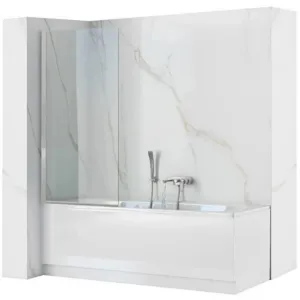 Obrazek Parawan wannowy Lagos Fix stały chrom 70