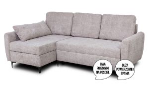 Obrazek Narożnik z funkcją spania Focus LUX prawy beż