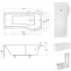 Obrazek Wanna Inspiro 170/70  P + parawan