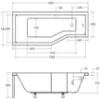Obrazek Wanna Integra 150/75  L + parawan 2 elementowy