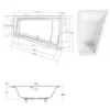 Obrazek Wanna Intima Duo Slim 170/125 P ze stelażem