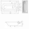 Obrazek Wanna Intrica slim 150/75 + nogi