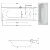Obrazek Wanna Intrica slim 170/75 + nogi