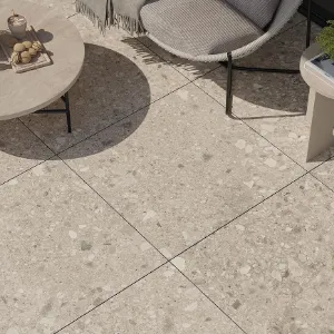 Obrazek Płytka tarasowa Terrazzo Stone Warm Beige 20 mm 59,3/59,3 Rekt.