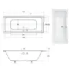 Obrazek Wanna Quadro Slim 155/70 +nogi