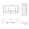 Obrazek Wanna Quadro Slim 175/80 +nogi