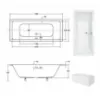 Obrazek Wanna Quadro Slim 180/80 +nogi