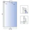 Obrazek Ścianka Walk-in Aero ˝N˝ Rea K7550 120x195 chrom