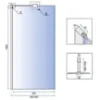 Obrazek Ścianka Walk-in Aero ˝N˝ Rea K7553 90x195 chrom