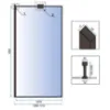 Obrazek Ścianka Walk-in Bler Rea K7630 110x195 black