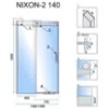 Obrazek Drzwi prysznicowe chrom Nixon-2 140x190 prawe chrom Rea K5007