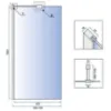 Obrazek Ścianka Walk-in Aero ˝N˝ Rea K7840 70x195 chrom