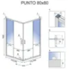 Obrazek Kabina prysznicowa Punto Rea K0863 80x80x190 chrom