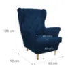 Obrazek Fotel Kingston Bis Holand 86 00/1 granatowy