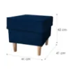 Obrazek Pufa Kingston Holand 86 00/1 granatowy