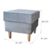Obrazek Pufa Kingston Royal 28 00/1 szary