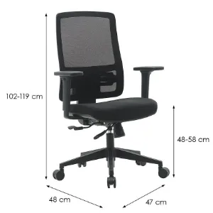 Obrazek Fotel Popstar Mesh Lux czarny