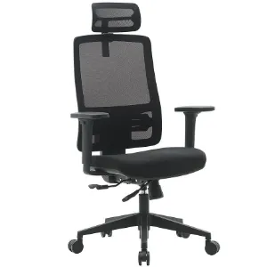 Fotel Popstar Mesh Lux czarny