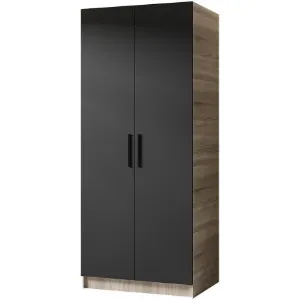 Szafa Gold 2d Dąb Sonoma/Czarny