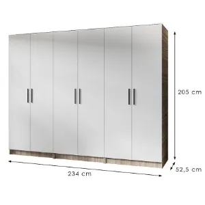 Obrazek Szafa X3 Gold 2d Dąb Sonoma/Biały