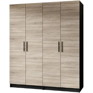 Szafa X2 Gold 2d Czarny/Dąb Sonoma