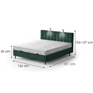 Obrazek Łóżko Muna z topperem 160x200 Aston 27