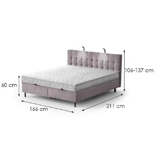 Obrazek Łóżko Muna z topperem 160x200 Aston 19