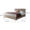 Obrazek Łóżko Wave z topperem 140x200 Manila 21/Tilia 17