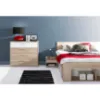 Obrazek Łóże 160 Szafki Nocne 2 Szt. 2SMilo 09 Dąb Sonoma 3D/B