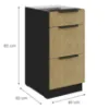 Obrazek Szafka Kuchenna Cremona Bl 40d 3s Bb