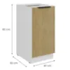 Obrazek Szafka Kuchenna Cremona Wh 40d 1f Bb