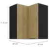 Obrazek Szafka Kuchenna Cremona Bl 60x60 Gn-72 2f (90°)