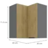 Obrazek Szafka Kuchenna Cremona Ant 60x60 Gn-72 2f (90°)
