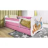 Obrazek Łóżko dziecięce Babydreams+SZ+M różowy 70x140 zwierzęta