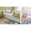 Obrazek Łóżko dziecięce Babydreams+SZ+M biały 80x180 zwierzęta